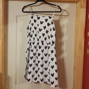 (2 for $10)Size M summer dress black/white